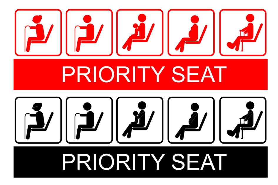 優先席を示すピストグラム。
