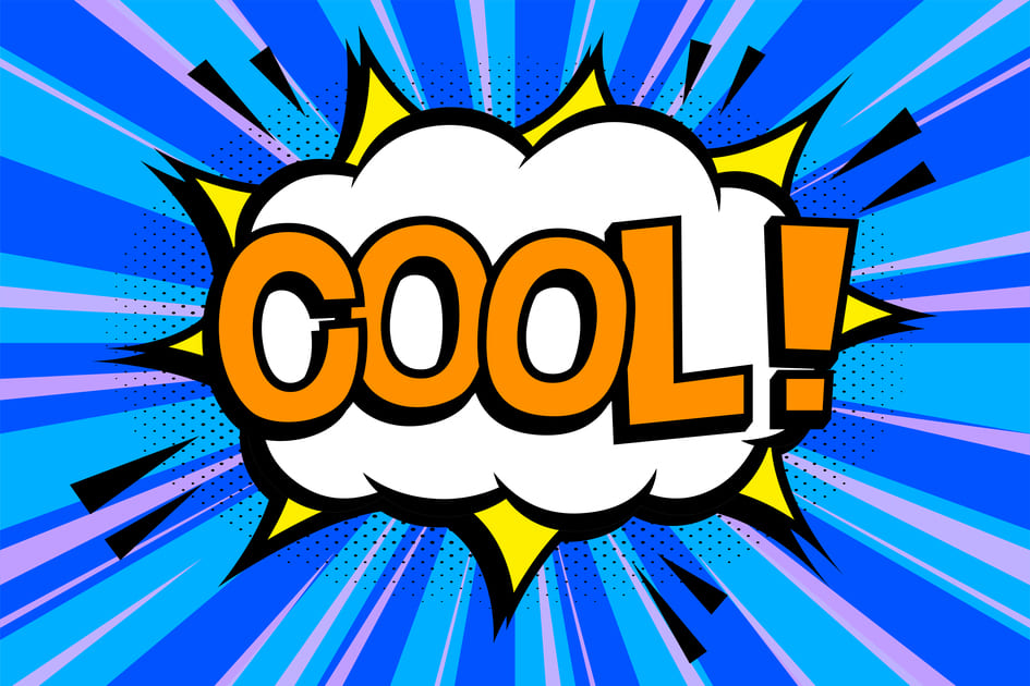 クールを象徴している青系のポップ